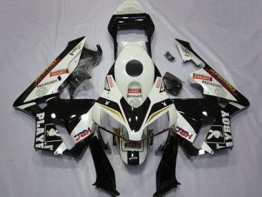 Carenados Moto Honda CBR600RR 2003-2004 - Blanco Amarillo Negro Brillante HRC Playboy