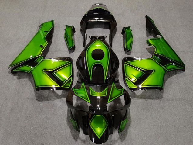 Carenados Moto Honda CBR600RR 2003-2004 - Verde Negro Brillante