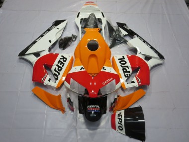 Carenados Moto Honda CBR600RR 2003-2004 - Naranja Blanco Rojo Negro Brillante Repsol