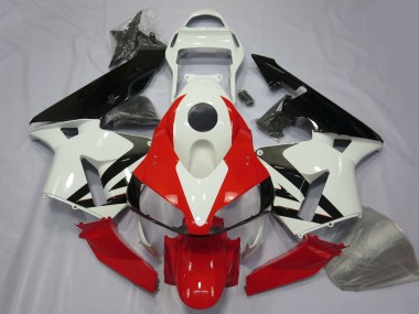 Carenado Moto Honda CBR600RR 2003-2004 - Blanco Rojo Negro Brillante