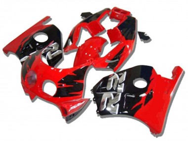 Carenados Moto Honda CBR250RR 1990-1998 - Rojo Negro Brillante Plata RR