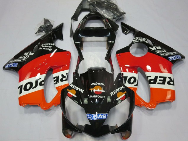 Carenados Moto Honda CBR600 F4i 2001-2003 - Naranja Blanco Rojo Negro Brillante Repsol