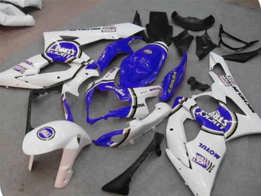 Carenados Moto Suzuki GSXR 1000 2005-2006 - Blanco Azul Lucky Strike