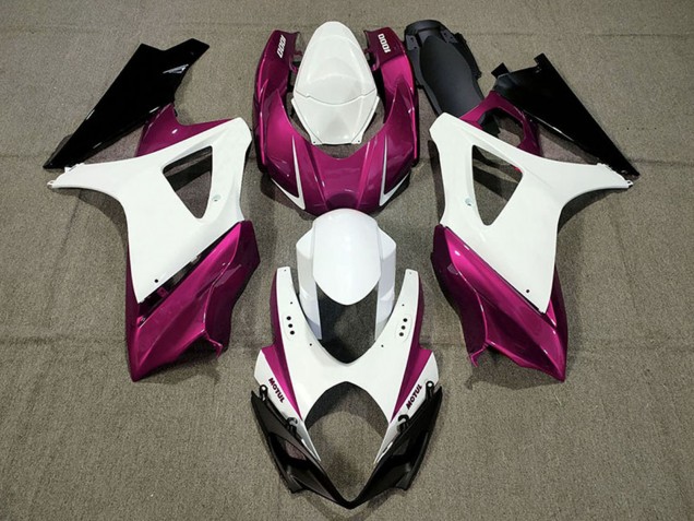 Carenados Moto Suzuki GSXR 1000 2007-2008 - Blanco Rosa Negro