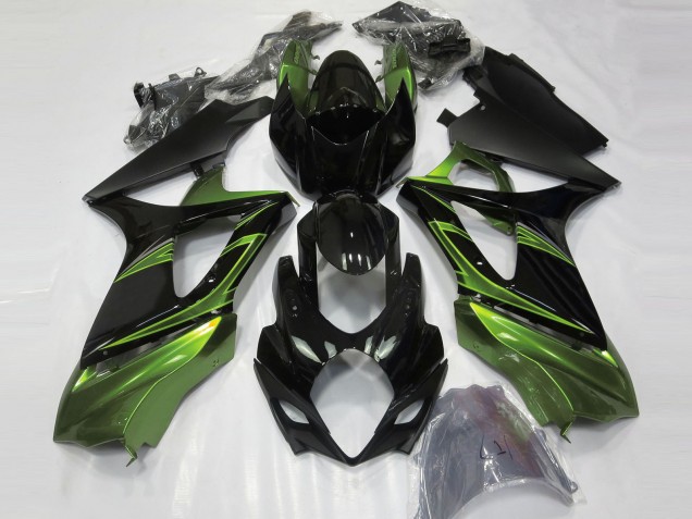 Carenados Moto Suzuki GSXR 1000 2007-2008 - Negro Brillante Verde