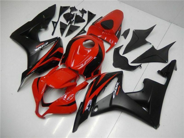 Carenados Moto Honda CBR600RR 2007-2008 - Rojo Negro Mate Calcomanías