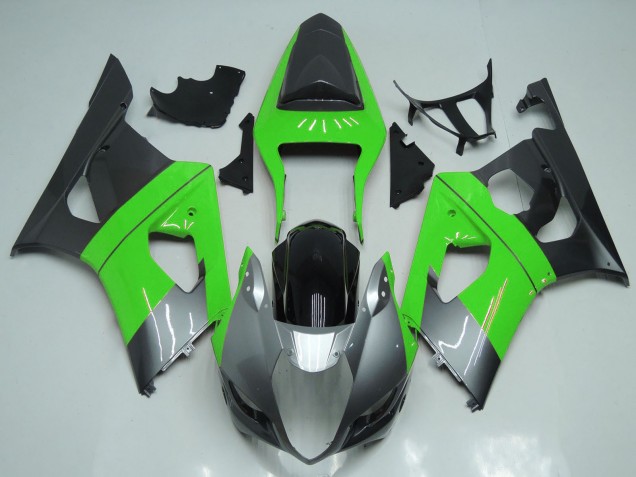 Carenados Moto Suzuki GSXR 1000 2003-2004 - Verde Plata Negro