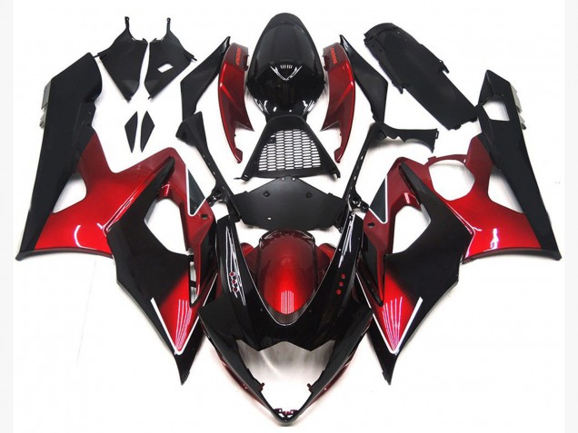 Carenados Moto Suzuki GSXR 1000 2005-2006 - Rojo Caramelo Negro Brillante