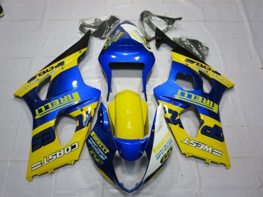 Carenados Moto Suzuki GSXR 1000 2003-2004 - Azul Amarillo Negro Pirelli