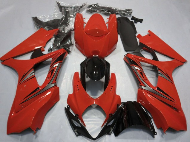 Carenados Moto Suzuki GSXR 1000 2007-2008 - Rojo Negro Brillante OEM Estilo