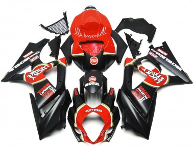Carenados Moto Suzuki GSXR 1000 2007-2008 - Rojo Negro Lucky Strike