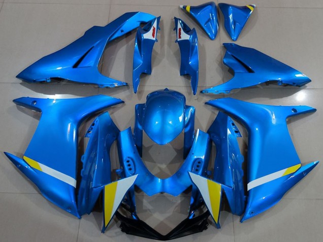 Carenado Moto Suzuki GSXR 600 / GSXR 750 2011-2024 - Azul Blanco Amarillo