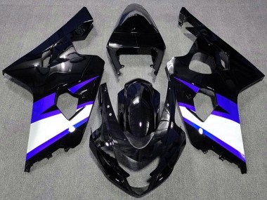 Carenados Moto Suzuki GSXR 600 / GSXR 750 2004-2005 - Negro Brillante Azul Blanco