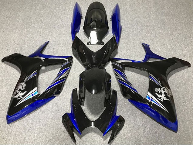 Carenado Moto Suzuki GSXR 600 / GSXR 750 2006-2007 - Azul Negro Brillante