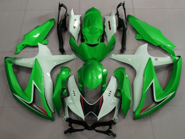 Carenados Moto Suzuki GSXR 600 / GSXR 750 2008-2010 - Blanco Verde Negro Rojo