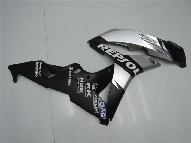 Carenados Moto Honda CBR600RR 2007-2008 - Negro Mate Plata Gris Repsol
