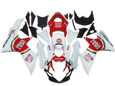 Carenados Moto Suzuki GSXR 600 / GSXR 750 2011-2024 - Blanco Rojo Motul Lucky Strike
