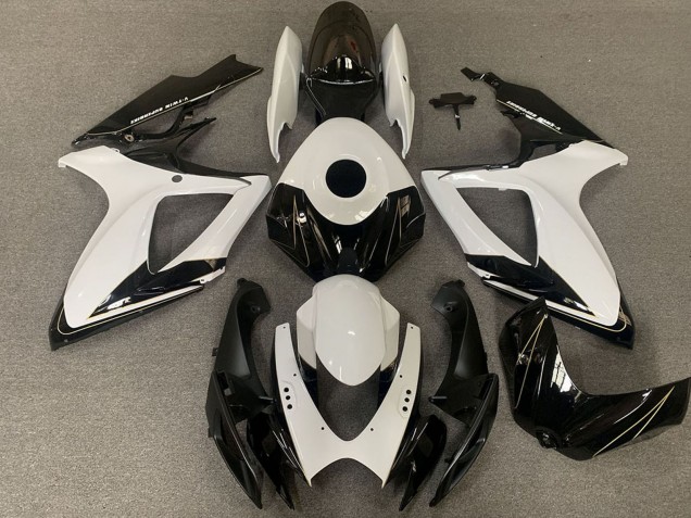 Carenados Moto Suzuki GSXR 600 / GSXR 750 2006-2007 - Blanco Negro Brillante