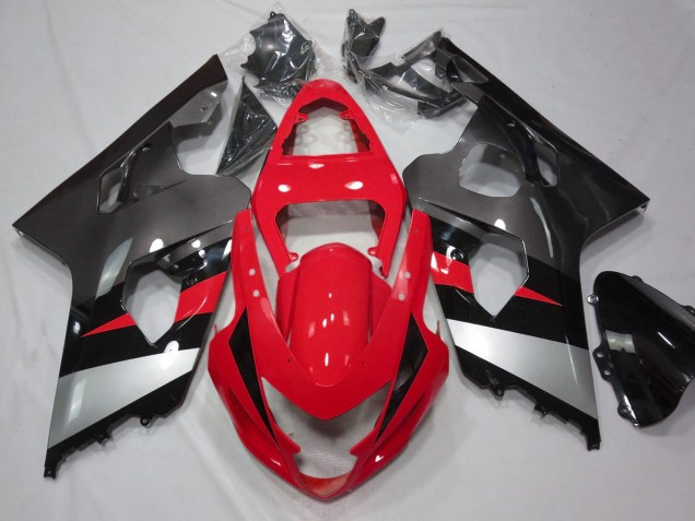 Carenados Moto Suzuki GSXR 600 / GSXR 750 2004-2005 - Rojo Plata Negro
