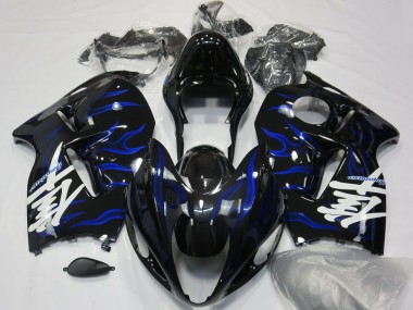 Carenados Moto Suzuki GSXR 1300 1996-2007 - Negro Brillante Azul Llama