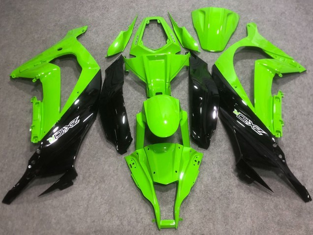 Carenados Moto ABS Kawasaki ZX10R 2016-2020 - Verde Negro Brillante
