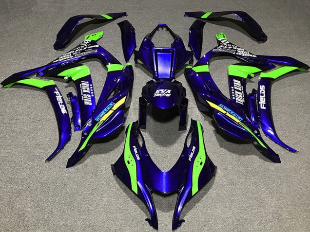 Carenados Moto Kawasaki ZX10R 2016-2020 - Azul Profundo Verde Trick Star EVA Racing