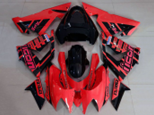 Carenados Moto Kawasaki ZX10R 2004-2005 - Rojo Negro Logo