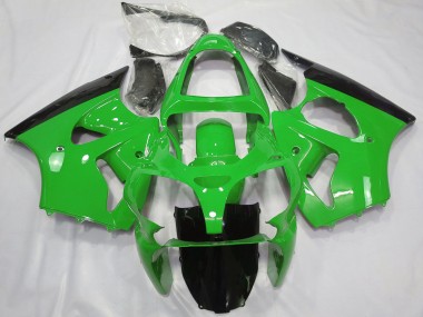 Carenados Moto Kawasaki ZX6R 2000-2002 - Verde Negro Brillante