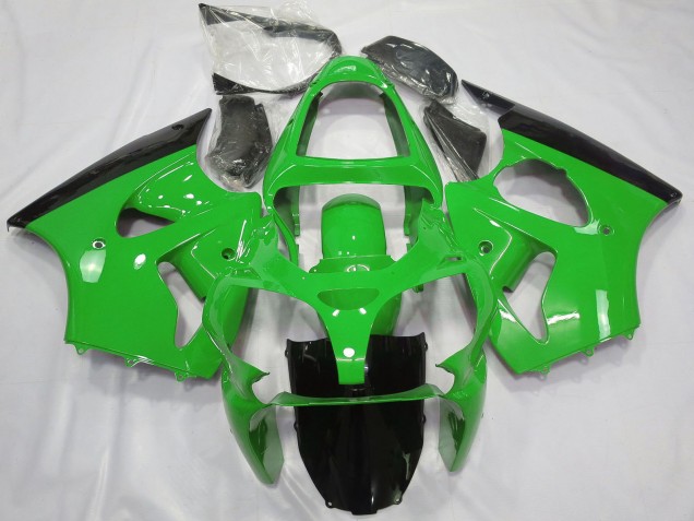 Carenados Moto Kawasaki ZX6R 2000-2002 - Verde Negro Brillante