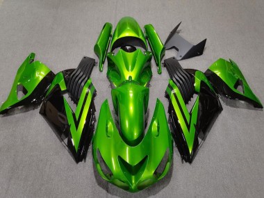 Carenados Moto Kawasaki ZX14R 2006-2011 - Verde Negro Brillante