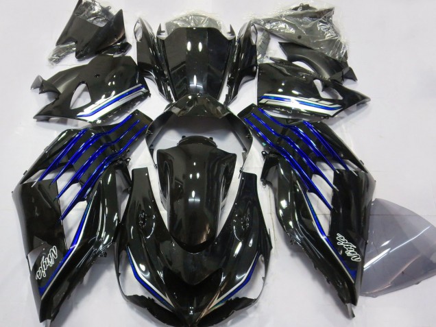 Carenados Moto Kawasaki ZX14R 2012-2024 - Negro Brillante Azul