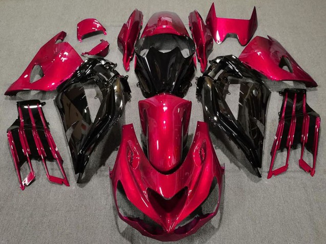 Carenados Moto Kawasaki ZX14R 2012-2024 - Rojo Negro Brillante