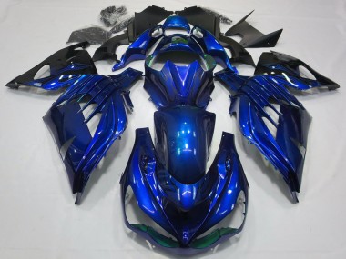 Carenados Moto Kawasaki ZX14R 2012-2024 - Azul Negro Brillante