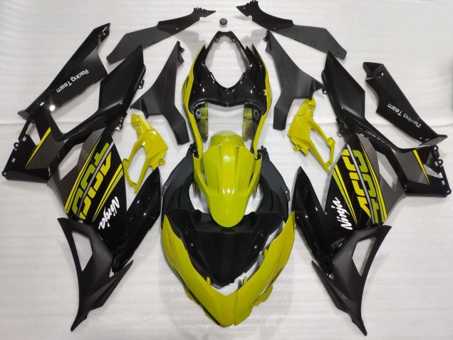 Carenados Moto Kawasaki Ninja 400 2018-2024 - Amarillo Negro Brillante Negro Mate OEM Estilo