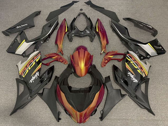 Carenados Moto Kawasaki Ninja 400 2018-2024 - Naranja Negro Brillante Negro Mate OEM Estilo