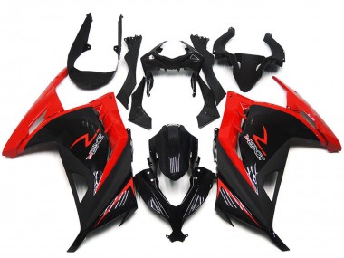 Carenados Moto Kawasaki Ninja 300 2013-2024 - Rojo Negro Brillante