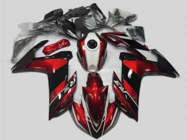 Kits Carenado Moto Yamaha R3 2015-2018 - Rojo Blanco Negro Brillante