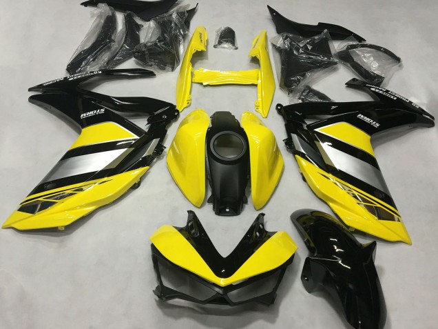 Carenados Moto Yamaha R3 2015-2018 - Amarillo Plata Negro Brillante
