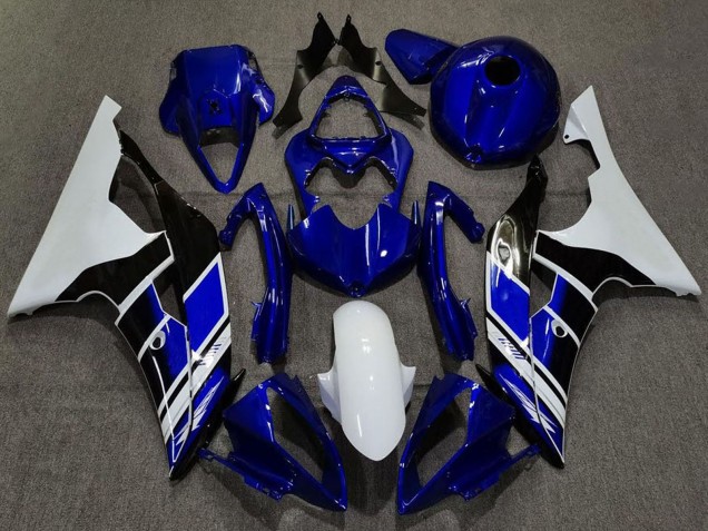 Carenados Moto Yamaha R6 2008-2016 - Blanco Azul Negro Brillante