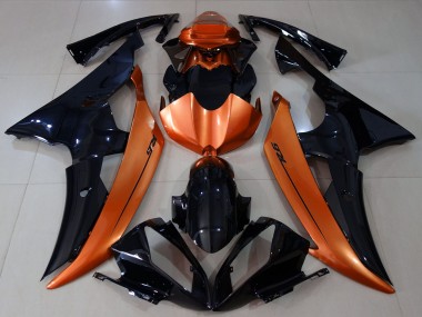Carenados Moto Yamaha R6 2008-2016 - Naranja Negro Brillante