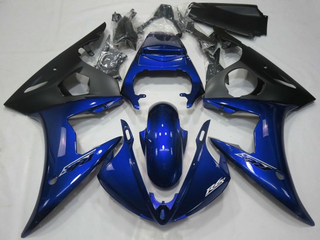 Carenados Moto Yamaha R6 2005 - Azul Oscuro Negro Mate