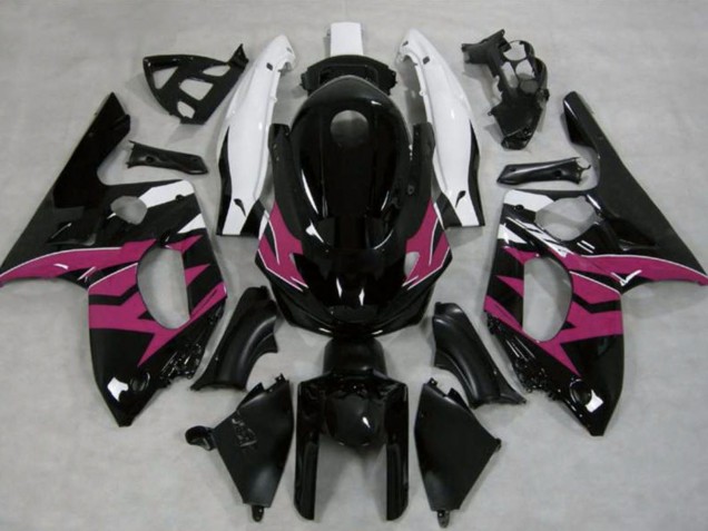 Carenados Moto Yamaha YZF600R Thundercat 1996-2007 - Negro Brillante Rosa Oscuro Blanco