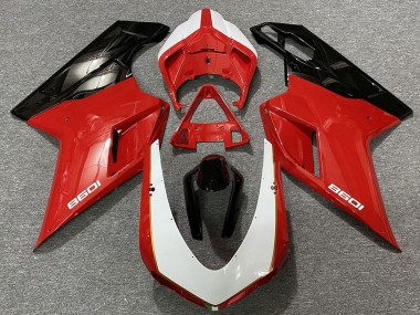 Carenados Moto Ducati 1098 2007-2014 - Blanco Rojo Negro