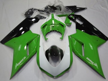 Carenados Moto Ducati 1098 2007-2014 - Verde Negro Blanco