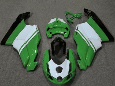 Carenados Moto Ducati 749 999 2003-2004 - Blanco Verde Negro Brillante
