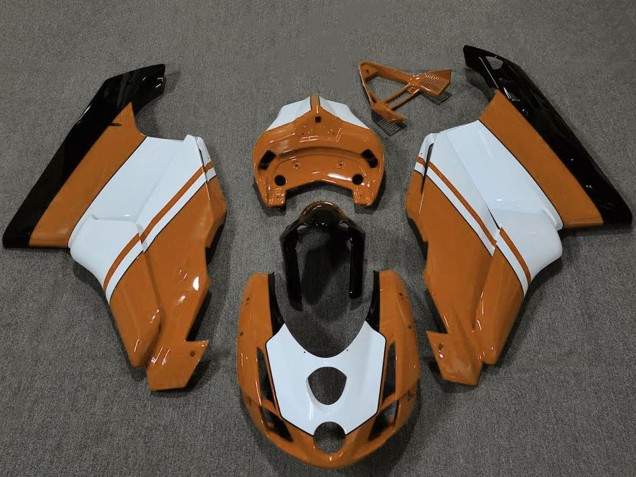 Carenados Moto Ducati 749 999 2003-2004 - Blanco Naranja Negro Brillante