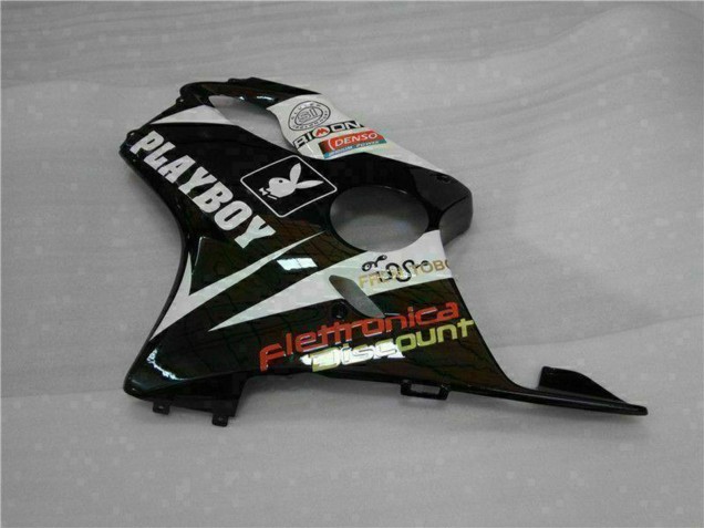 Carenados Moto Honda CBR600 F4i 2001-2003 - Blanco Amarillo Negro Brillante Playboy