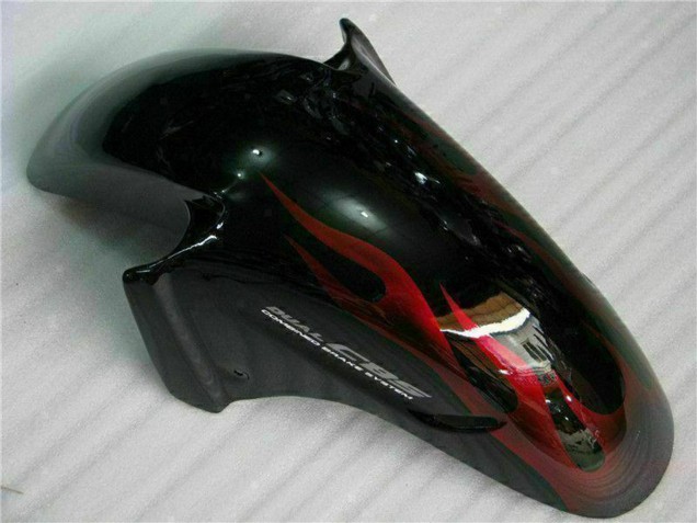 Carenado Moto ABS Honda CBR1100XX Blackbird 1996-2007 - Negro Brillante Rojo Llama
