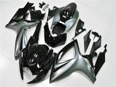 Carenados Moto Suzuki GSXR 600/750 2006-2007 - Plata Negro Brillante