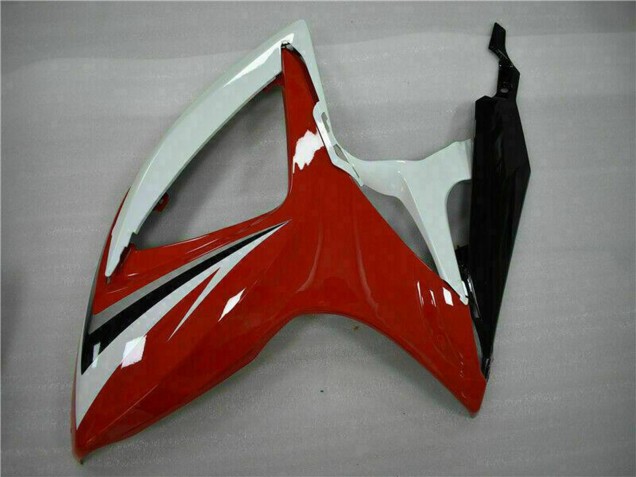 Carenados Moto Suzuki GSXR 600/750 2006-2007 - Blanco Rojo Negro Brillante Raya